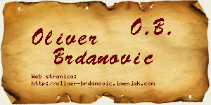 Oliver Brdanović vizit kartica